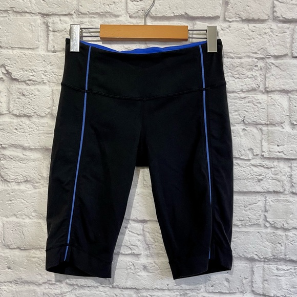 LULULEMON Black Shorts with Blue Stripe - Picture 2 of 5